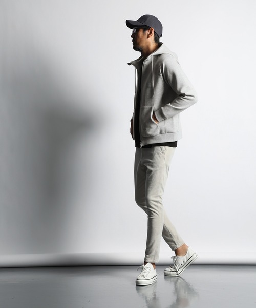 【DUFFER】セットアップ ダンボールニット ジップパーカー BLACK LABEL〕：セットアップ ダンボールニット ジップパーカー