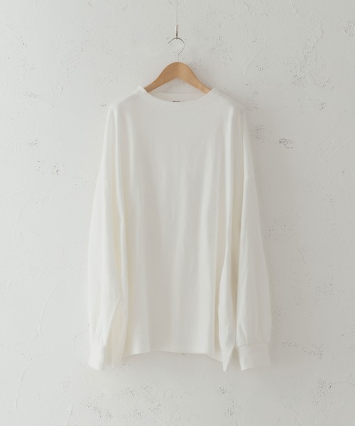 epnok(エプノック)の「タックオーバーロンTee(Tシャツ/カットソー・メンズ・ブラック/ブラウン/オフホワイト/ダークカーキ/グレイッシュベージュ・SMALL/MEDIUM/LARGE)」の7枚目の写真