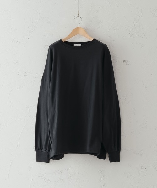 epnok(エプノック)の「タックオーバーロンTee(Tシャツ/カットソー・メンズ・ブラック/ブラウン/オフホワイト/ダークカーキ/グレイッシュベージュ・SMALL/MEDIUM/LARGE)」の9枚目の写真