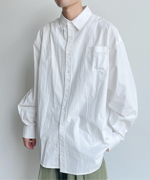 U.S. POLO ASSN.（ユーエスポロアッスン）の「1ポイント刺繍ブロード長袖シャツ（シャツ/ブラウス・メンズ・ホワイト/ブラック/ベージュ/ネイビー/ブルー・LARGE/MEDIUM）」の6枚目の写真