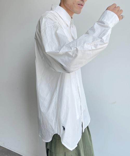 U.S. POLO ASSN.（ユーエスポロアッスン）の「1ポイント刺繍ブロード長袖シャツ（シャツ/ブラウス・メンズ・ホワイト/ブラック/ベージュ/ネイビー/ブルー・LARGE/MEDIUM）」の8枚目の写真