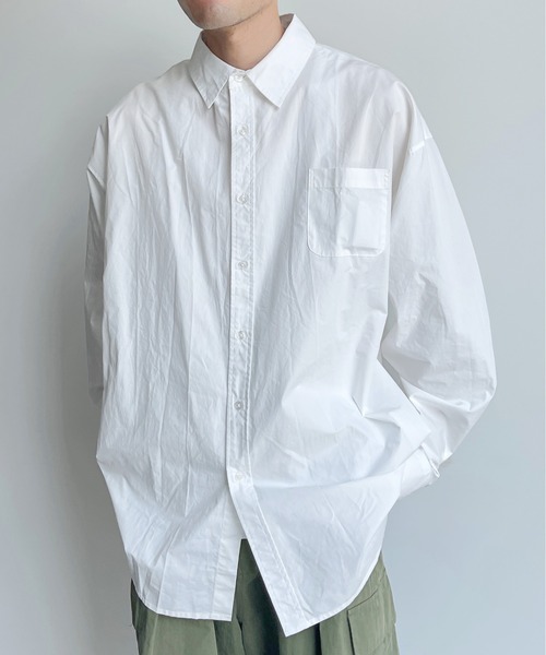 U.S. POLO ASSN.（ユーエスポロアッスン）の「1ポイント刺繍ブロード長袖シャツ（シャツ/ブラウス・メンズ・ホワイト/ブラック/ベージュ/ネイビー/ブルー・LARGE/MEDIUM）」の9枚目の写真