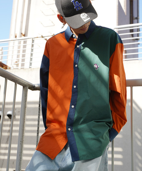 VENCEEXCHANGE(ヴァンスエクスチェンジ)の「Limited Line Naive Magic リミテッドラインナイーブマジック WOLFワンポイント刺繍シャツ(シャツ/ブラウス・メンズ・ホワイト/ネイビー/オレンジ/グリーン/その他・M/L)」の5枚目の写真