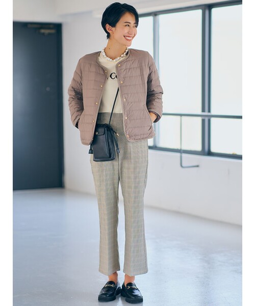 Cutie Blonde（キューティーブロンド）の「◆【セットアップ可能】後ろゴムなのに美脚魅せ。センタープレス セミフレアパンツ（その他パンツ・レディース・ブラック/ブラウン系2/ベージュ系1・01/02/03）」の19枚目の写真