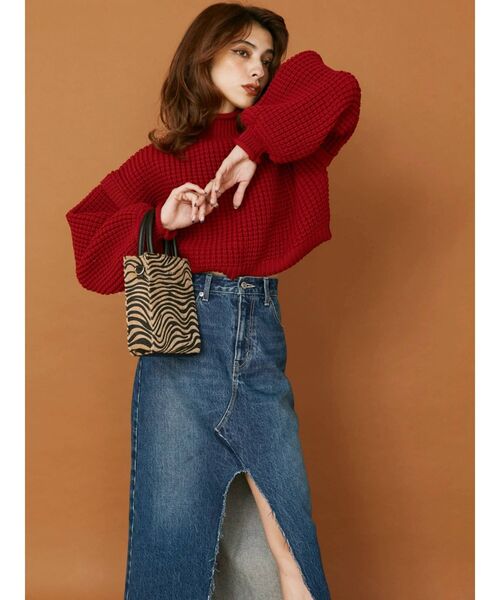 EVRIS(エヴリス)の「スリットロングデニムスカート(デニムスカート・レディース・ライトブルー/インディゴブルー・SMALL/MEDIUM)」の11枚目の写真