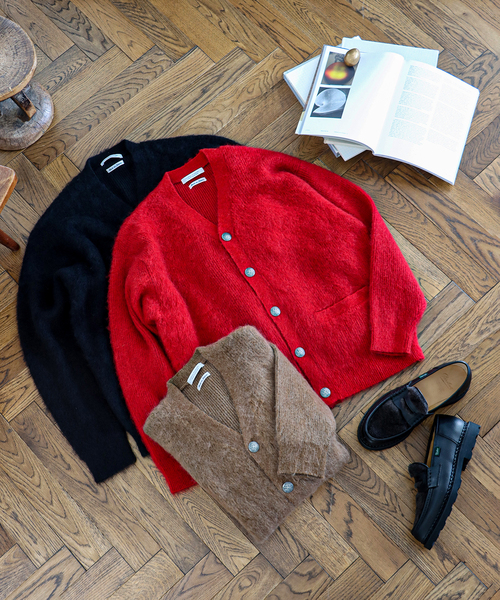 セール】モヘヤ ミックス シャギー カーディガン（カーディガン/ボレロ