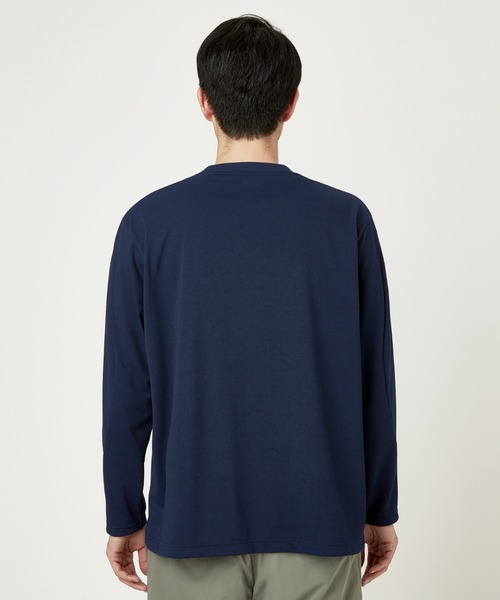 Go to by mizuno（ゴートゥーバイミズノ）の「ポリスパンクイックドライクルーネックポケットシャツ［メンズ］（Tシャツ/カットソー・メンズ・ネイビー/ブラック/ホワイト・L/M/XL）」の5枚目の写真
