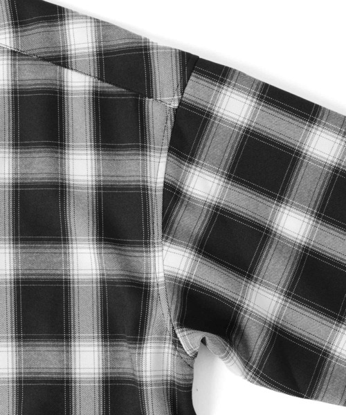 GLAZOS（グラソス）の「モノトーンチェックビッグ長袖シャツ（シャツ/ブラウス・キッズ・ブラック/ホワイト・140cm/150cm/160cm/170cm）」の13枚目の写真