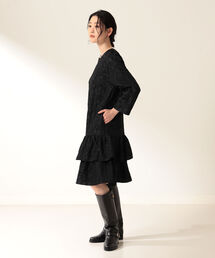 Demi-Luxe BEAMS | Demi-Luxe BEAMS / ジャカード ペプラム ワンピース(ワンピース)