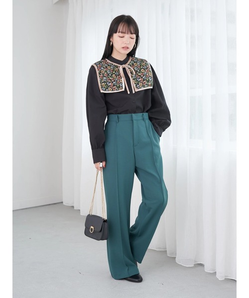 earth music&ecology（アースミュージックアンドエコロジー）の「前後2wayスクエア付け衿(BK)（付け襟・レディース・ブラック・FREE）」の5枚目の写真