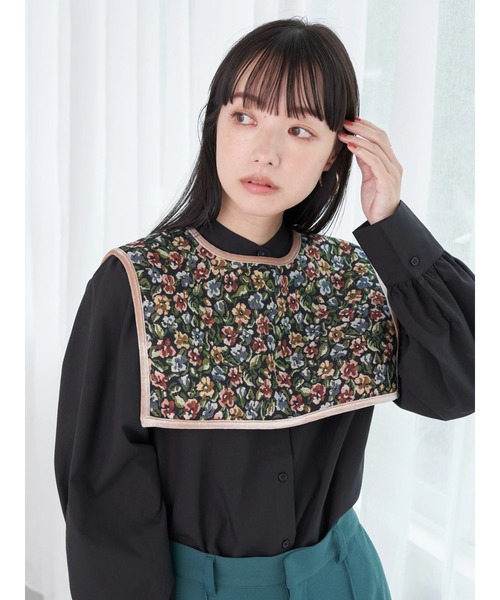 earth music&ecology（アースミュージックアンドエコロジー）の「前後2wayスクエア付け衿(BK)（付け襟・レディース・ブラック・FREE）」の7枚目の写真