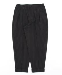 【Scye】Polyester Striped Zoot Trousers