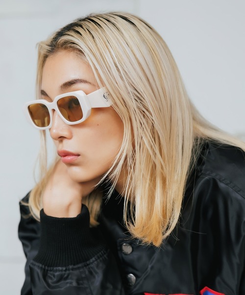 ROOPTOKYO（ループトウキョウ）の「GRUNGEGLASSES/グランジグラス RHOMBUS サングラス Y2K（サングラス・メンズ・ホワイト×ブラック/ホワイト×ブラウン/グリーン・FREE）」の17枚目の写真