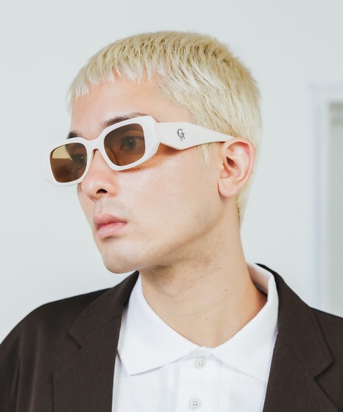 ROOPTOKYO（ループトウキョウ）の「GRUNGEGLASSES/グランジグラス RHOMBUS サングラス Y2K（サングラス・メンズ・ホワイト×ブラック/ホワイト×ブラウン/グリーン・FREE）」の20枚目の写真