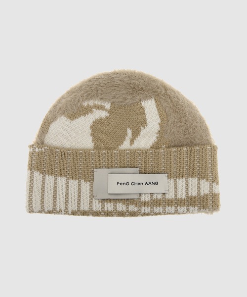 Feng Chen Wang(フェン・チェン・ワン)の「Phoenix beanie(ニットキャップ/ビーニー・メンズ・カーキ・ONE SIZE)」の1枚目の写真