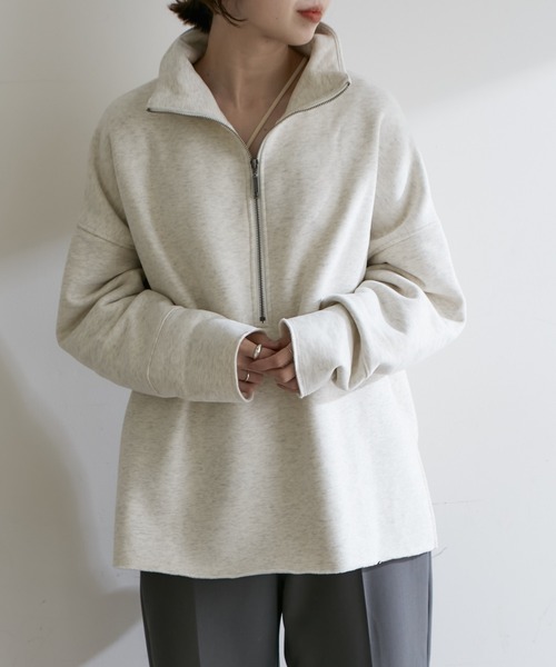 SY32 2022年モデル 裏起毛 ハーフジップ プルオーバー ジャケット L Omekashi（オメカシ）の「裏起毛ハーフジッププルオーバー（Tシャツ