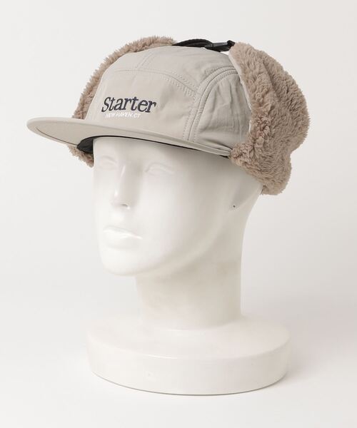 STARTER（スターター）の「STARTER/スターター イヤーフラップ キャップ 128192202（キャップ・メンズ・グレー/ネイビー/グリーン/ブラック×グレー・FREE）」の3枚目の写真