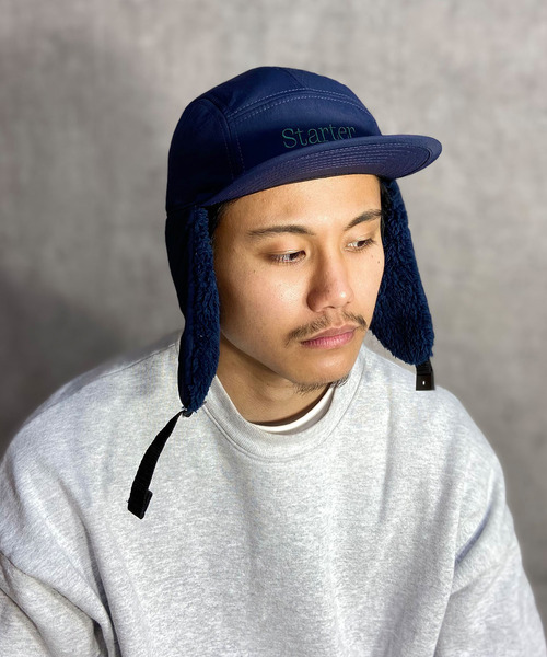 STARTER（スターター）の「STARTER/スターター イヤーフラップ キャップ 128192202（キャップ・メンズ・グレー/ネイビー/グリーン/ブラック×グレー・FREE）」の14枚目の写真