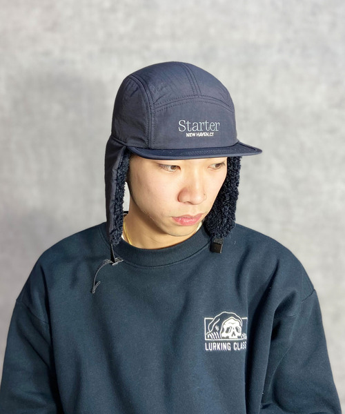 STARTER（スターター）の「STARTER/スターター イヤーフラップ キャップ 128192202（キャップ・メンズ・グレー/ネイビー/グリーン/ブラック×グレー・FREE）」の10枚目の写真