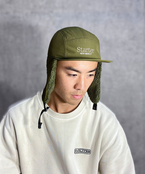 STARTER（スターター）の「STARTER/スターター イヤーフラップ キャップ 128192202（キャップ・メンズ・グレー/ネイビー/グリーン/ブラック×グレー・FREE）」の21枚目の写真