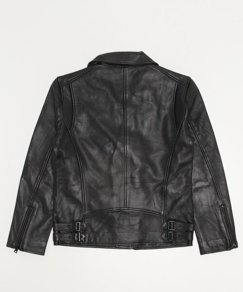 London Denim(ロンドンデニム)の「Lamb Leather / ラムレザー ダブルライダース ジャケット(ライダースジャケット・メンズ・ブラック・46/48/50)」の20枚目の写真