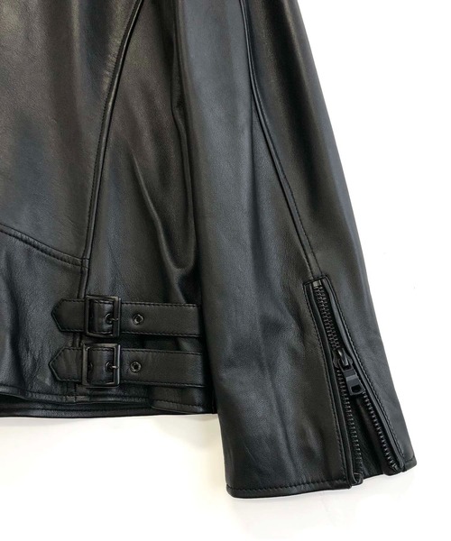 London Denim(ロンドンデニム)の「Lamb Leather / ラムレザー ダブルライダース ジャケット(ライダースジャケット・メンズ・ブラック・46/48/50)」の16枚目の写真