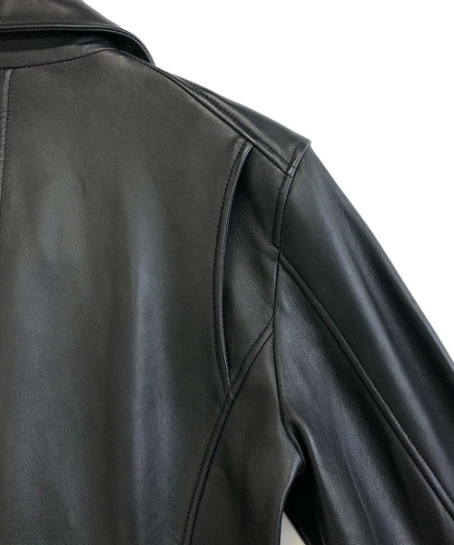 London Denim(ロンドンデニム)の「Lamb Leather / ラムレザー ダブルライダース ジャケット(ライダースジャケット・メンズ・ブラック・46/48/50)」の15枚目の写真