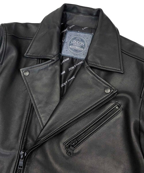 London Denim(ロンドンデニム)の「Lamb Leather / ラムレザー ダブルライダース ジャケット(ライダースジャケット・メンズ・ブラック・46/48/50)」の13枚目の写真