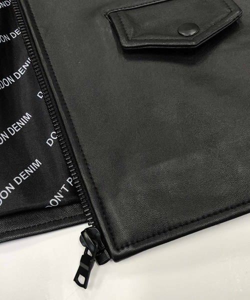 London Denim(ロンドンデニム)の「Lamb Leather / ラムレザー ダブルライダース ジャケット(ライダースジャケット・メンズ・ブラック・46/48/50)」の17枚目の写真