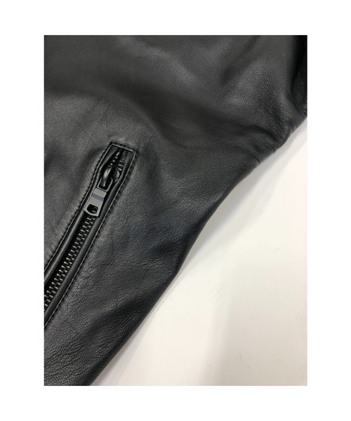 London Denim(ロンドンデニム)の「Lamb Leather / ラムレザー ダブルライダース ジャケット(ライダースジャケット・メンズ・ブラック・46/48/50)」の19枚目の写真
