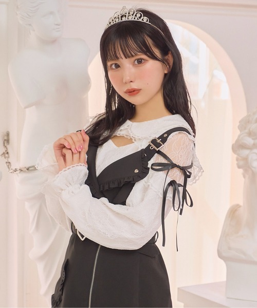 ハニーシナモン 肩リボンティアードチュールワンピース 肩リボンティアードチュールワンピース – BUNNY APARTMENT