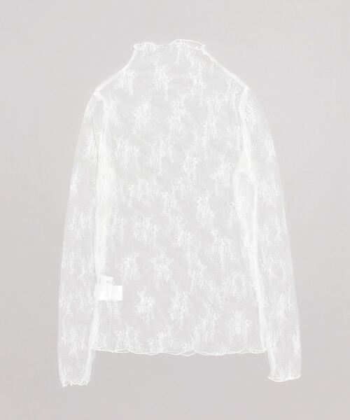 OLUPIC（オルピック）の「OLUPIC/【WEB限定】花柄シアーレーストップス（Tシャツ/カットソー・レディース・ブラック/ホワイト/ベージュ・FREE）」の7枚目の写真