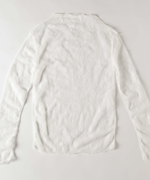 OLUPIC（オルピック）の「OLUPIC/【WEB限定】花柄シアーレーストップス（Tシャツ/カットソー・レディース・ブラック/ホワイト/ベージュ・FREE）」の13枚目の写真