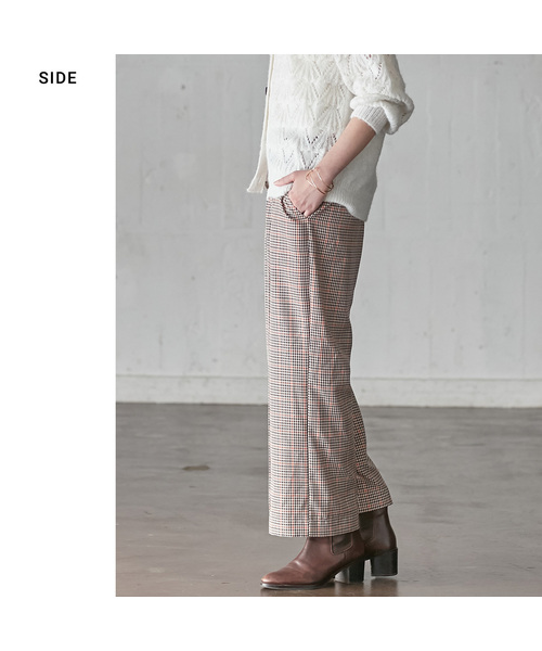 Days(デイズ)の「【BLANC+】チェックワイドパンツ(その他パンツ・レディース・ブラウン/オレンジ・M/LL/L)」の21枚目の写真