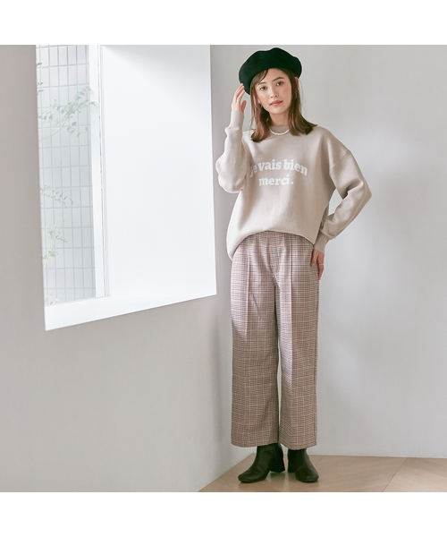 Days(デイズ)の「【BLANC+】チェックワイドパンツ(その他パンツ・レディース・ブラウン/オレンジ・M/LL/L)」の22枚目の写真