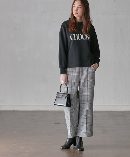 Days(デイズ)の「【BLANC+】チェックワイドパンツ(その他パンツ・レディース・ブラウン/オレンジ・M/LL/L)」の15枚目の写真