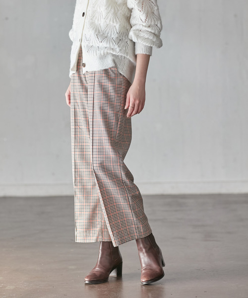 Days(デイズ)の「【BLANC+】チェックワイドパンツ(その他パンツ・レディース・ブラウン/オレンジ・M/LL/L)」の16枚目の写真