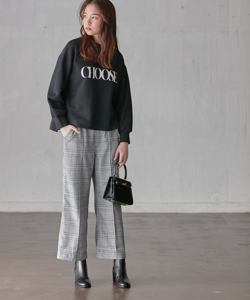 Days(デイズ)の「【BLANC+】チェックワイドパンツ(その他パンツ・レディース・ブラウン/オレンジ・M/LL/L)」の6枚目の写真