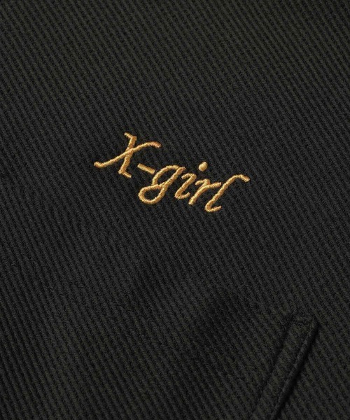 X-girl(エックスガール)の「TWILL SWEATSHIRT(シャツ/ブラウス・レディース・ブラック/ライトブルー/ホワイト・S/M)」の6枚目の写真