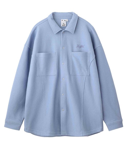 X-girl(エックスガール)の「TWILL SWEATSHIRT(シャツ/ブラウス・レディース・ブラック/ライトブルー/ホワイト・S/M)」の21枚目の写真