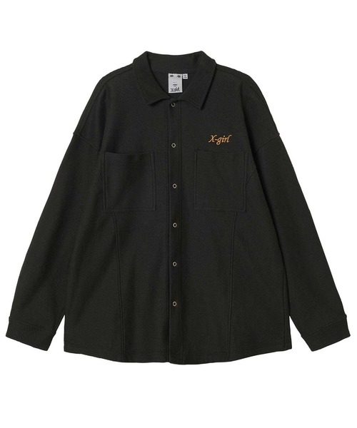 X-girl(エックスガール)の「TWILL SWEATSHIRT(シャツ/ブラウス・レディース・ブラック/ライトブルー/ホワイト・S/M)」の20枚目の写真