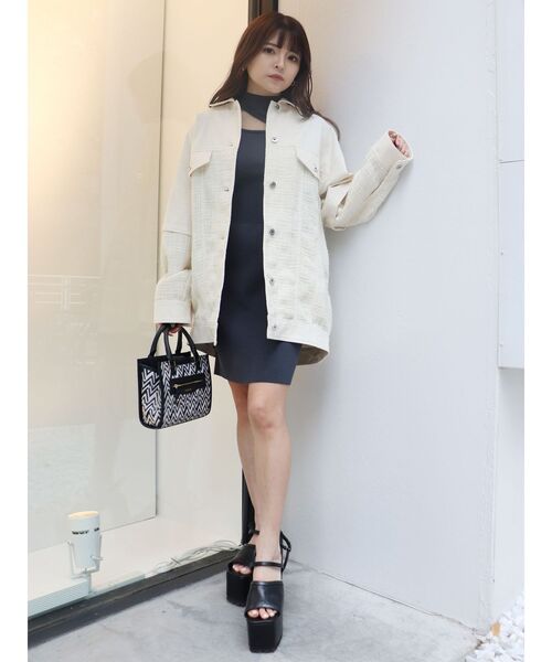 MURUA（ムルーア）の「パイピングロゴバッグ（ショルダーバッグ・レディース・ブラック/その他1・FREE）」の5枚目の写真