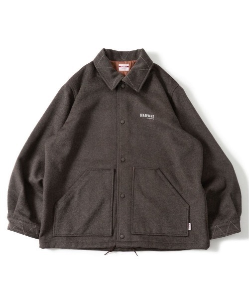STUDIOUS（ステュディオス）の「【BADWAY/バッドウェイ】 Shaggy Coach jacket/シャギーコーチジャケット（ブルゾン・メンズ・ブラック/ブラウン・MEDIUM/LARGE）」の2枚目の写真