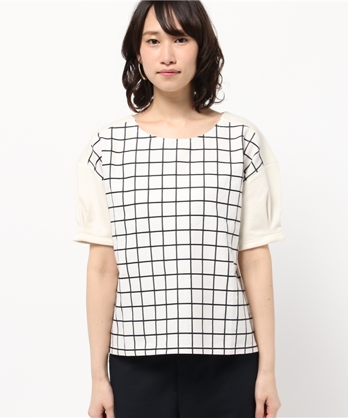 DISCOAT（ディスコート）の「【Discoat】前身チェックプルオーバー（Tシャツ/カットソー・レディース・ブルー/ネイビー/オフホワイト・LARGE/MEDIUM）」の6枚目の写真