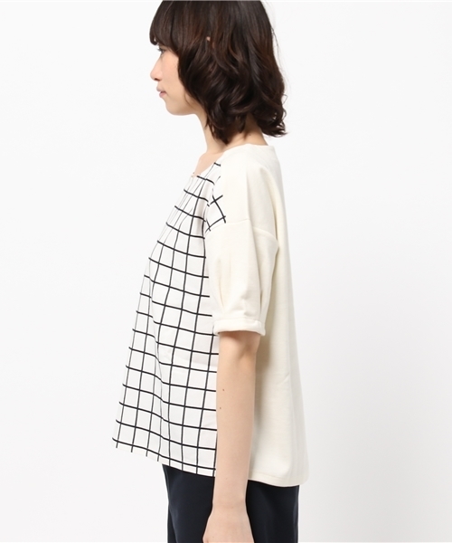 DISCOAT（ディスコート）の「【Discoat】前身チェックプルオーバー（Tシャツ/カットソー・レディース・ブルー/ネイビー/オフホワイト・LARGE/MEDIUM）」の7枚目の写真