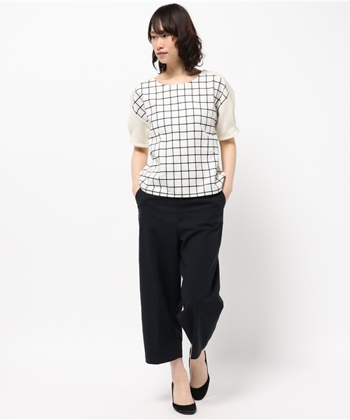 DISCOAT（ディスコート）の「【Discoat】前身チェックプルオーバー（Tシャツ/カットソー・レディース・ブルー/ネイビー/オフホワイト・LARGE/MEDIUM）」の9枚目の写真