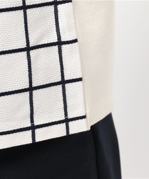 DISCOAT（ディスコート）の「【Discoat】前身チェックプルオーバー（Tシャツ/カットソー・レディース・ブルー/ネイビー/オフホワイト・LARGE/MEDIUM）」の4枚目の写真