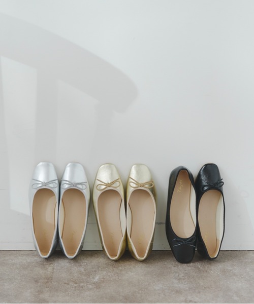 Chez toi（シェトワ）の「光沢バレエシューズ（バレエシューズ・レディース・ブラック/シルバー/ゴールド・S/M/L）」の16枚目の写真