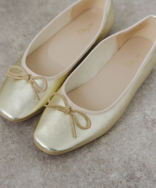 Chez toi（シェトワ）の「光沢バレエシューズ（バレエシューズ・レディース・ブラック/シルバー/ゴールド・S/M/L）」の18枚目の写真