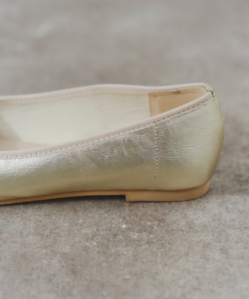 Chez toi（シェトワ）の「光沢バレエシューズ（バレエシューズ・レディース・ブラック/シルバー/ゴールド・S/M/L）」の12枚目の写真